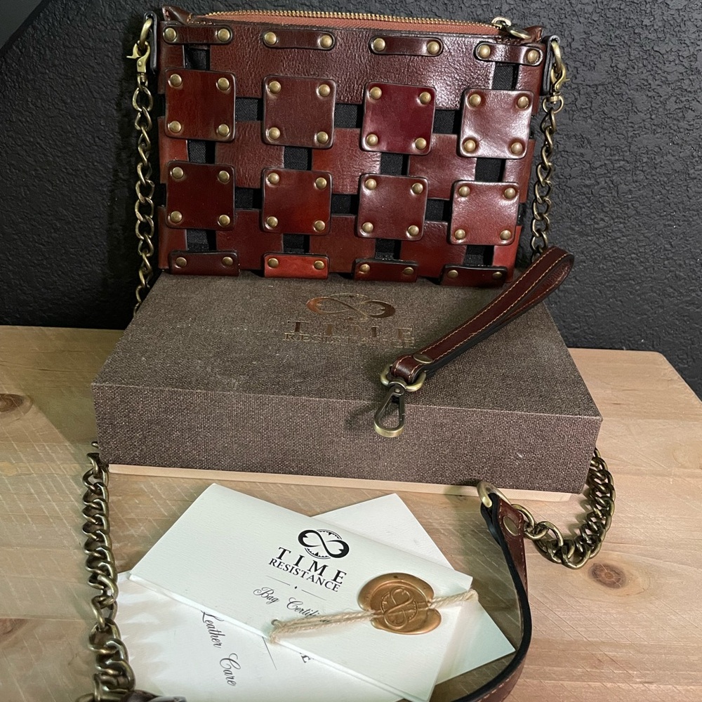 Gone Girl - Beautiful Leather Clutch/ over the shoulder bag. Two straps included